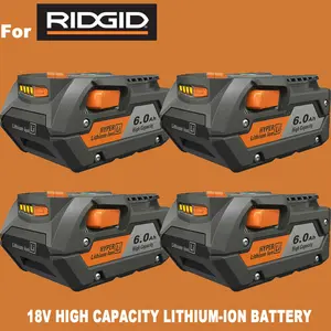 High quality 1-4X Battery for Ridgid R840085 6Ah Lithium Battery Rigid 18V R840087 Tool NEW High quality 1-4X Battery for Ridgid R840085 6Ah Lithium Battery Rigid 18V R840087 Tool NEW