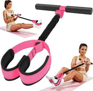 Upgraded Durable Pedal Resistance Band with Handle, Thickened Latex Tubes and Soft Foam Fabric Foot Pedal, Sit Up Exercise Equipment for Abdomen, Waist, Arm, Core/ABS, Leg