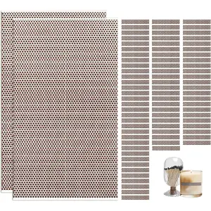80 PCS Match Striker Stickers, 2.35" Match Striker Paper with Adhesive, Ideal for Fireplace Matches (Brown)