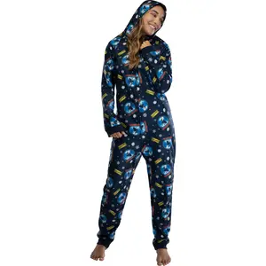Polar Express Adult Believe Hooded One-Piece Footless Sleeper Union Suit For Men and Women