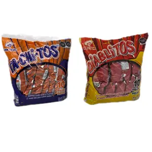 Don Tacho Diablitos & Tachitos Puffed Rice Snack Seasoned With Salt And Chili 10 Pieces Bag Fiber Rich Flavorful Snack