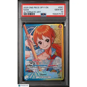 2025 One Piece OP11-A Fist Of Divine Speed Nami #041 Alt Art PSA 10 GEM MINT