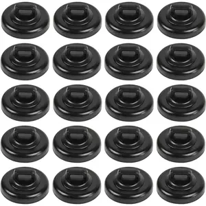Magnetic Zip Tie Mount Clips Strong Wire Cable Base Holder for Home Office Marine Electrical Wiring Management D23 20Pcs