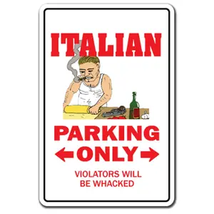 SignMission  8 x 12 in. Italian Parking Sign