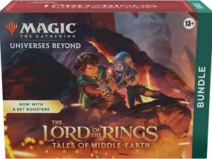 Magic: The Gathering - Universes Beyond: The Lord of the Rings Tales of Middle-earth Bundle with 8 Set Boosters 4 Foil Cards & Accessories