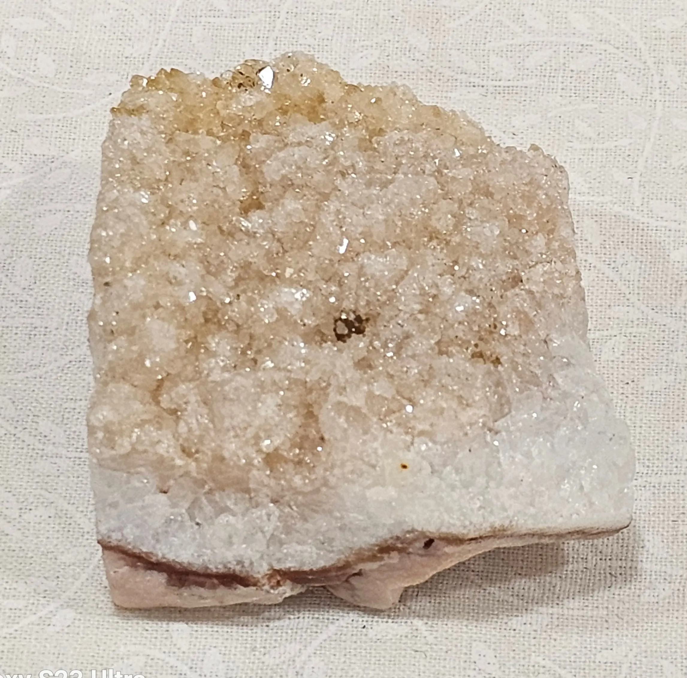 Apophyllite with Pink Calcite Raw Crystal Cluster