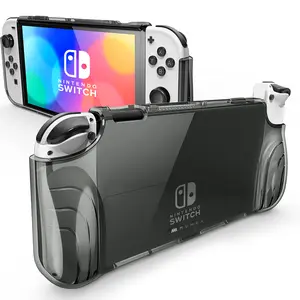 SUPCASE Case for Nintendo Switch OLED 2021, [Thunderbolt Series] Protective Clear Cover with TPU Grip Compatible with Nintendo New Switch OLED 7 Inch Console and Joy-Con Controller
