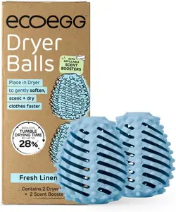 Fresh Dryer Balls with Fragrance Sticks, Reusable Softener Alternative