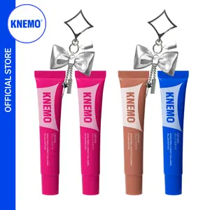[KNEMO OFFICIAL] Double LipLock Crystal Silicone Lipgloss Set - 2 LipLock Jelly Serums, Ribbon Keychain Charm, Vegan Rose PDRN, Carrot Collagen, Pillow Peptides, Hydrating, Plumping Cosmetic Gloss Treatments