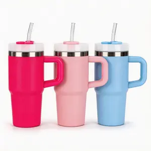 #SummerVibes 14oz Stainless Steel Toddler Straw Tumbler, Double Wall Insulated Travel Drinkware with Handle, Silicone Straw, Lid, 100% Leakproof, 24+ Hours Ice Retention, Cup Holder Friendly Base, BPA-Free, Modern, Travel Ready