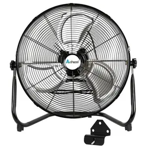 Achazel 20" High Velocity Floor Fan 3-Speed 4650 CFM Industrial Shop Fan Heavy Duty Metal with Wall Mount System for Garage Workshop Commercial Use