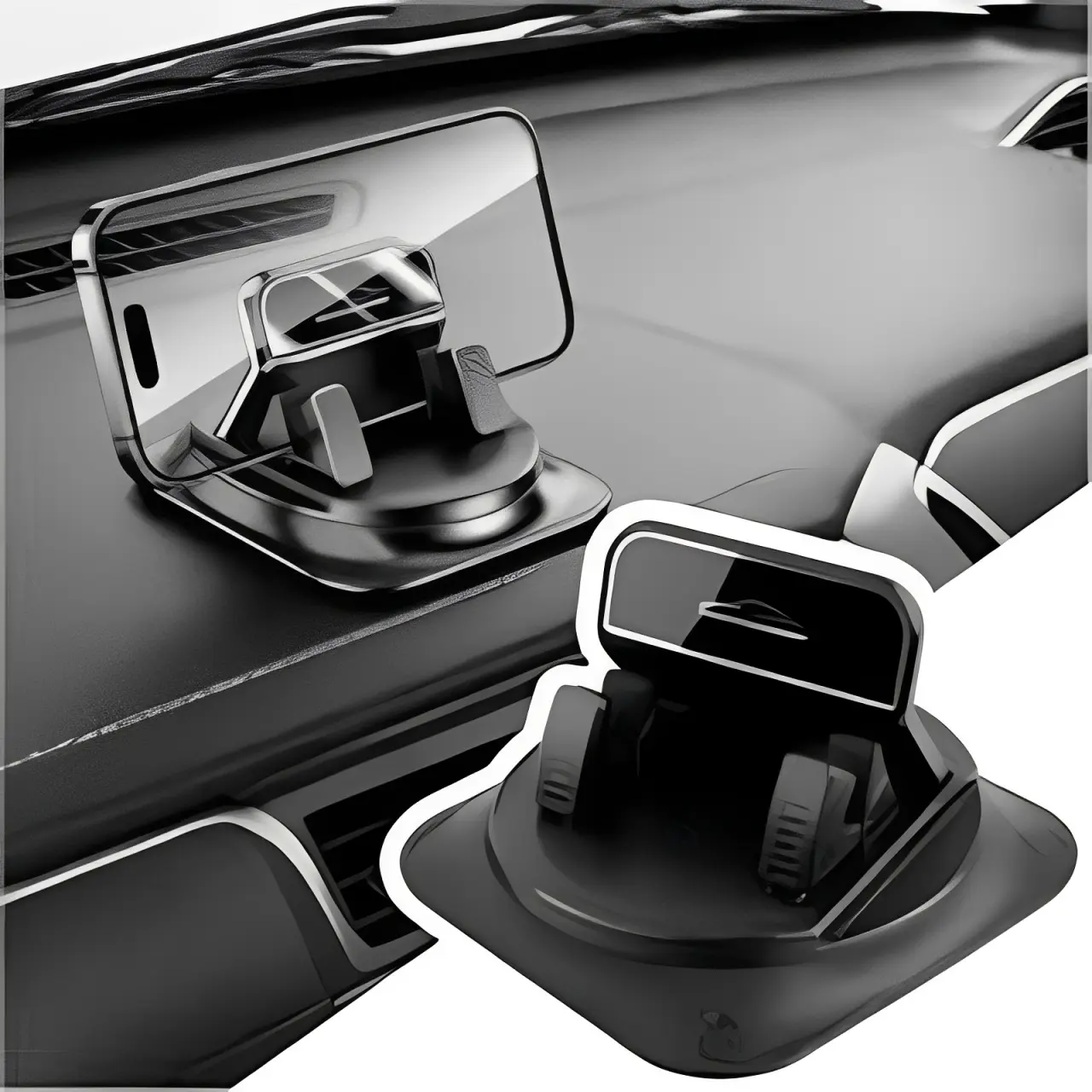 【SummerFinds】Yurnlv Car phone holder 360 degree rotation, suitablefor car navigation in-car dashboard, horizontaland vertica screen adjustment angle,slip mobile phone holdersuitable for iPhone and Android