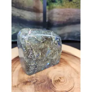 CrystalCloud Large Spectrolite Labradorite Crystal, 1.60 lbs Raw Gemstone Specimen from Madagascar with Rainbow Flash for Collectors