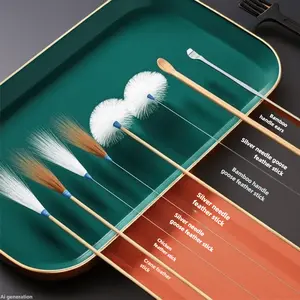 Professional Ear Cleaning Kit with Feather Sticks - Medical-Grade Ear Canal Cleaner Set, Non-Slip Grip for Earwax Removal, Massage - Home & - No Battery Needed, Safe for Adults & Pediatrics - Complete Ear Care Tools, Ear Wax Removal Tool Hi