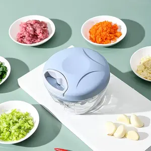 Manual Food Chopper, Chicken Chopper, Vegetable Meat Fruit Nut Grinder, Kitchen Food Processor, Battery-Free, Efficient Cooking Tool, Rotary Food Chopper, Portable Veggie Chopper