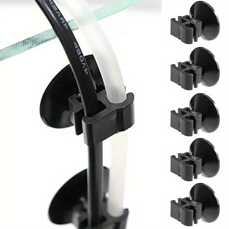 5 aquarium suction cup clips, fish tank oxygen pipe, hose pump power cord buckle cable, organizer suction cup, aquarium accessories