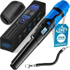 CKG Metal Detector Pinpointer 360° Detection, Professional Metal Detector Wand for Adults with LCD Screen & 3 Alert Modes, Fully Waterproof IP68e