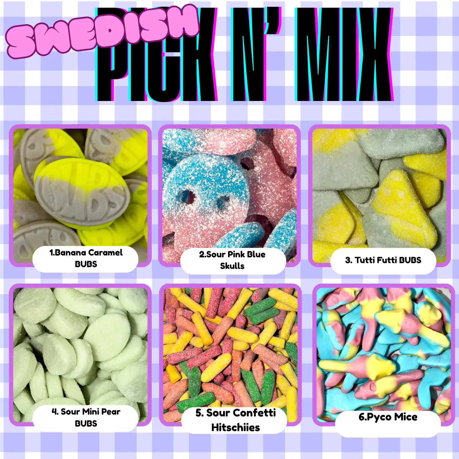 BUBS  European & Swedish Candy- Pick n' Mix Make Your Own Bag