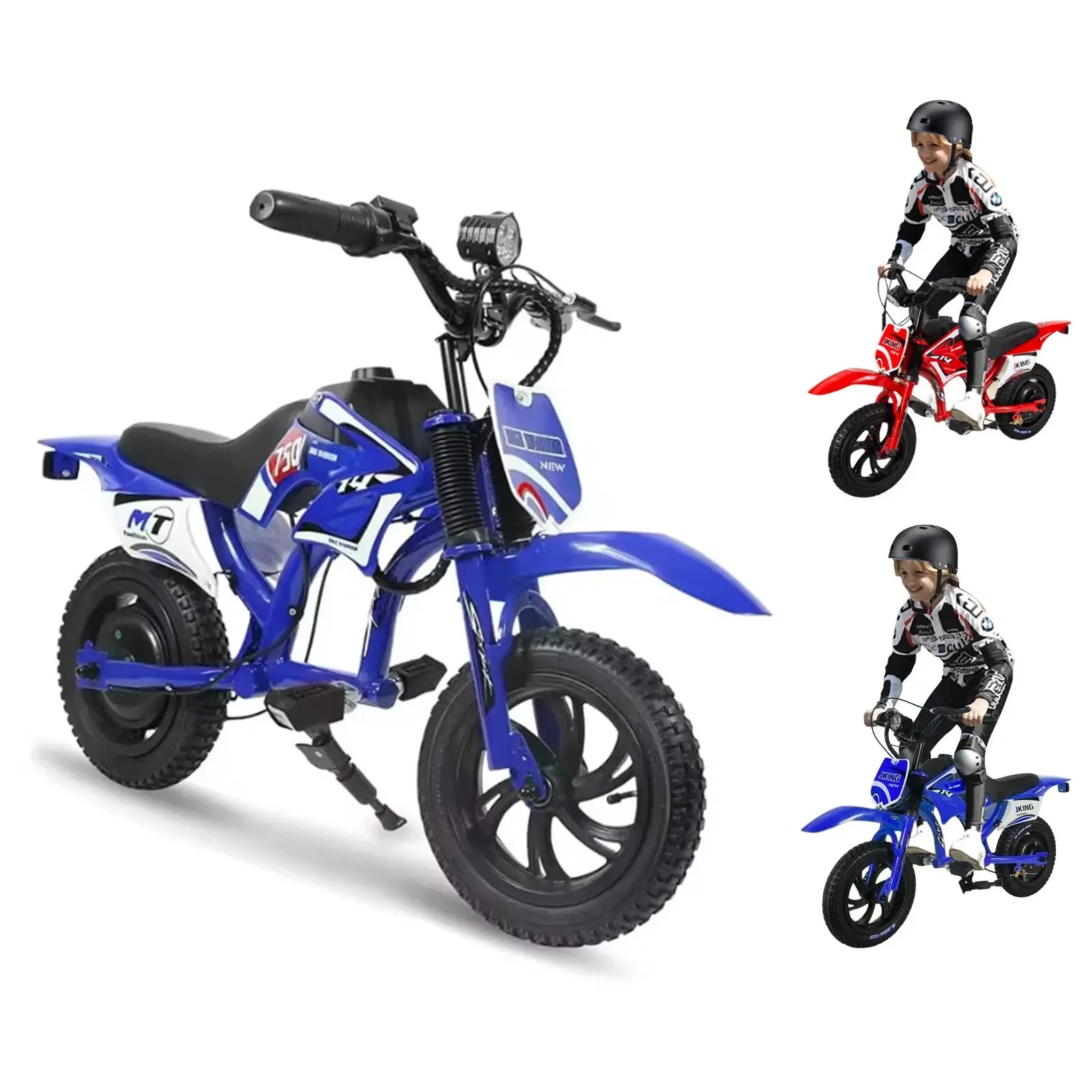 Kids' 200W Electric Mini Bike, 12" Tire, 10 MPH Speed, 7.5 mi Range, 25.2V 2600mAh Battery, 200W Motor, LCD Screen, 22 lbs Lightweight Frame, 110 lbs Load Capacity, 6 Months Support, Red/Blue, Sports & Outdoor Cycling Gear, Mini Bikes, 3H