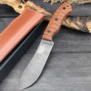 High-quality, compact folding knife with fixed blade—ideal for hiking, fishing, and general outdoor use. Perfect as a gift for daily use or special occasions. Features D2 steel and a G10 handle.