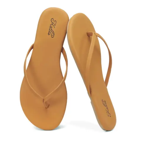 Katliu Women's Memory Foam Flipflops - Strap Slides Footwear, Casual Breathable Walking Shoes, Non-Slip Rubber Flat Bottom Home Beach Shoes with 5 Vibrant Colors for Summer Back to School