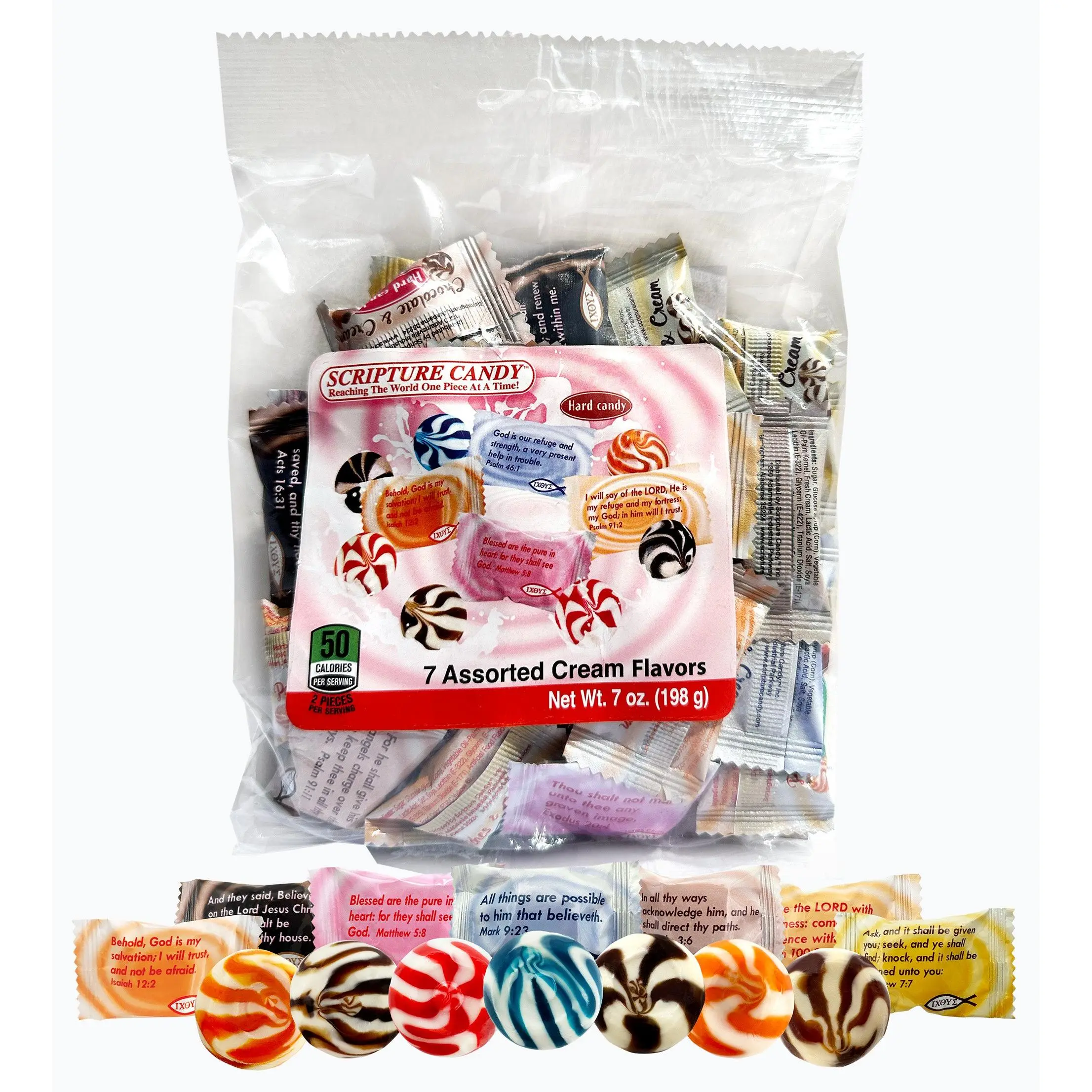 Assorted Cream Flavor Hard Candy, 30 Pieces