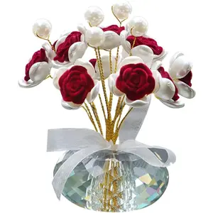 New crystal rose car, home, bedroom, living room, center console, desktop creative decorations, perfect for Halloween, Christmas, Thanksgiving, Valentine's Day gifts, three colors to choose from!