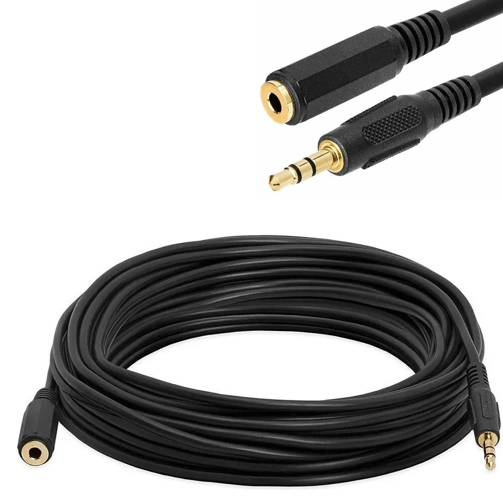 Headphone Extension Gold Plated Aux Cable 3.5mm Extension Audio Male to Female Aux Adapter Hi-Fi Sound Stereo Extender Cable Cord for Headset, iPhone, iPad, Smartphones, Tablets & More
