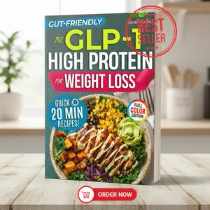 The GLP-1 High Protein Cookbook, High Protein Made Easy Edition, 101 Gut Friendly Recipes, and 30 Day Meal Plan to Support Digestion, Protect Muscle, and Stay on Track, Perfect Healthy Eating Guide for GLP 1 Lifestyle and Wellness