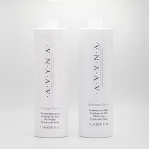 Avyna Platino Set ( Large ) / Shampoo +  Maschera / silk protein 33.88fl Oz each For silver hair, Bleached Platinum