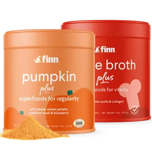 FINN Superfood Toppers Bundle – Vet-Formulated Powdered Meal Toppers for Dogs – Pumpkin Plus and Bone Broth Plus