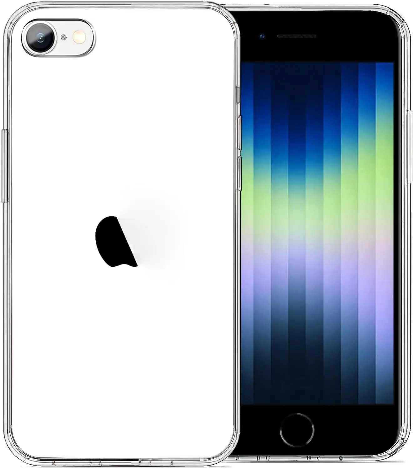 Compatible with iPhone SE Case 2022/2020, Compatible with iPhone 7 8 Case Clear Soft Transparent Shockproof Protective Slim Thin Bumper Phone Cover