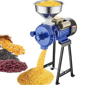 VEVOR Electric Grain Mill Grinder,  3000W Spice Grinders, Commercial Corn Mill with Funnel, Thickness Adjustable Powder Machine, Heavy Duty Feed Flour Cereal Mill Wheat Grinders, Dry Grinder