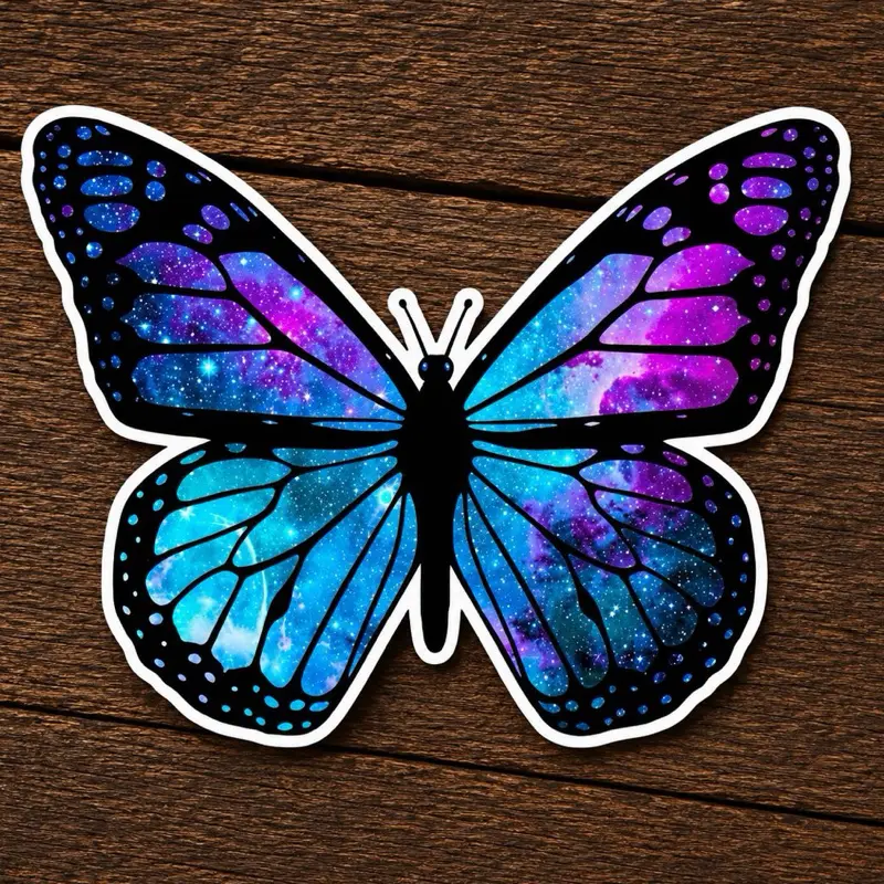 Galaxy Butterfly (2.5” Wide) Waterproof Vinyl Sticker