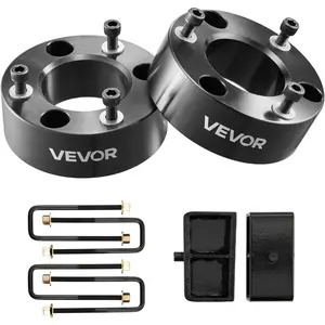 TikTokShopBlackFridayVEVOR 3 Inch Front and 2 Inch Rear Leveling Lift Kit for 2007-2023 Silverado 1500 2WD/4WD, 2007-2023 Sierra 1500 2WD/4WD, Chassis Level Kit with 2 Front Strut Spacers, 2 Rear Lift Blocks, 2 U-Bolts