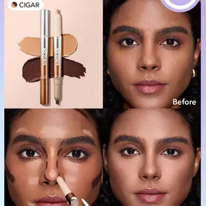 SHEGLAM Fine Line 2-In-1 Nose Contour & Highlight Pen Bronzer Stick - Makeup Cosmetic