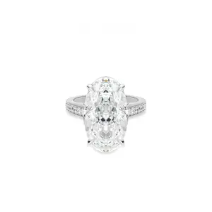 VAMERAY #13125 21 Carat 4-Prong Oval White Ring