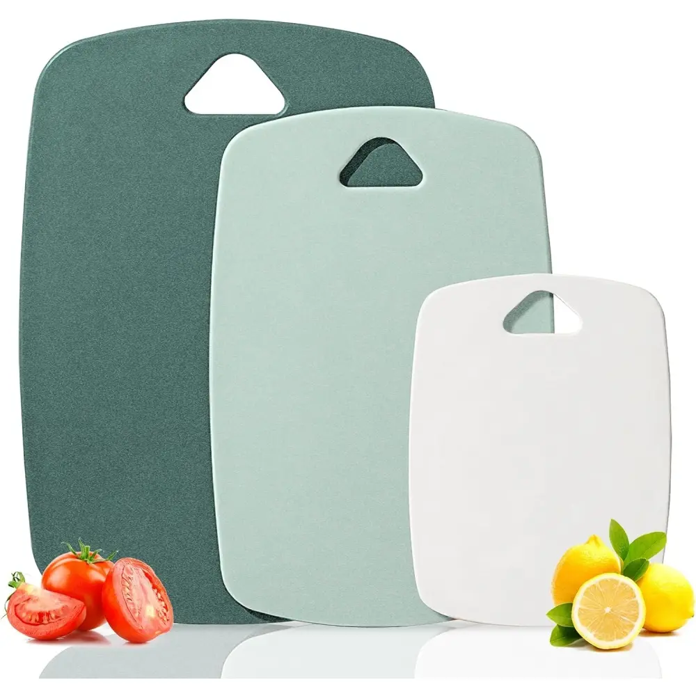 Antibacterial Cooking Cutting Board, Durable Chopping Board, Non-Slip Plastic Chopping Board for Vegetables Fruits Baby Food, Mold Proof Kitchen Board, Kitchenware