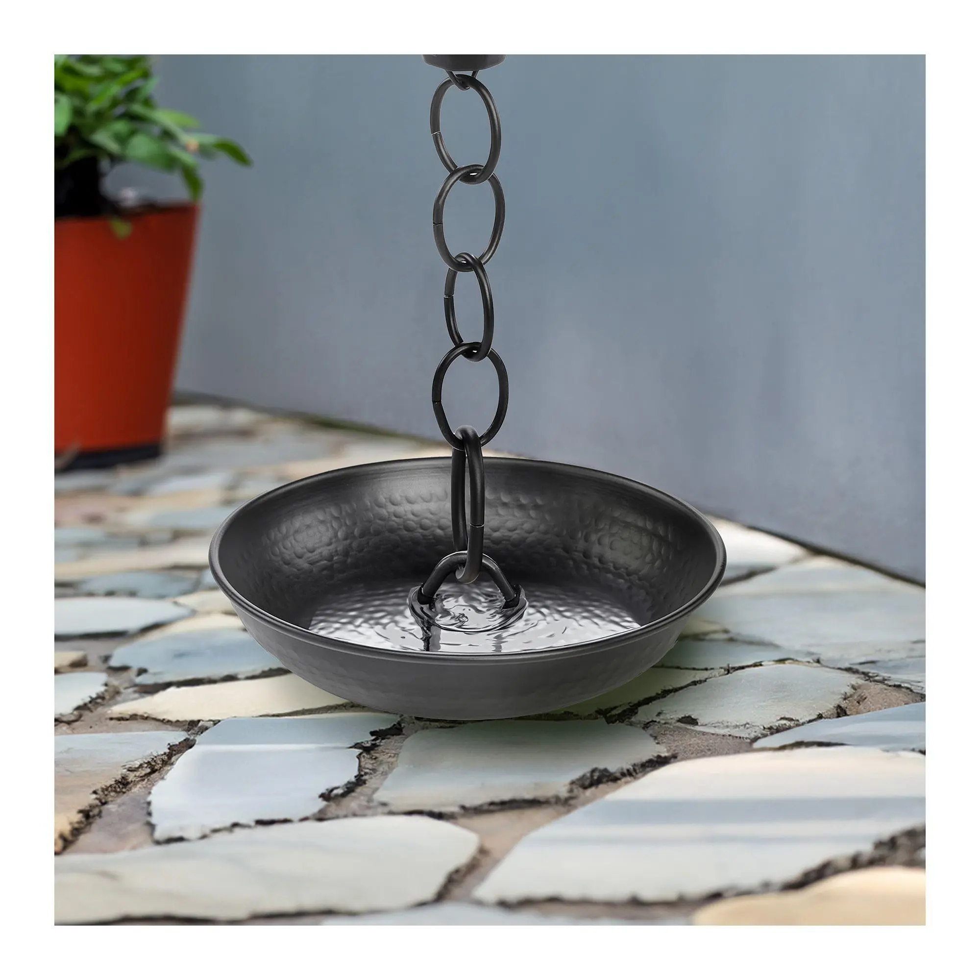 Modern 11"  Aluminum Rainchain Basin -  by GoodDirections