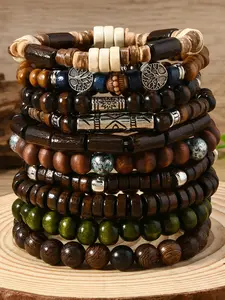 Boho Style  Beaded Bracelet, Fashionable Elastic Bracelet for Men & Women, Trendy All-match & Exquisite Jewelry for Birthday Gift, Fashion Bracelets