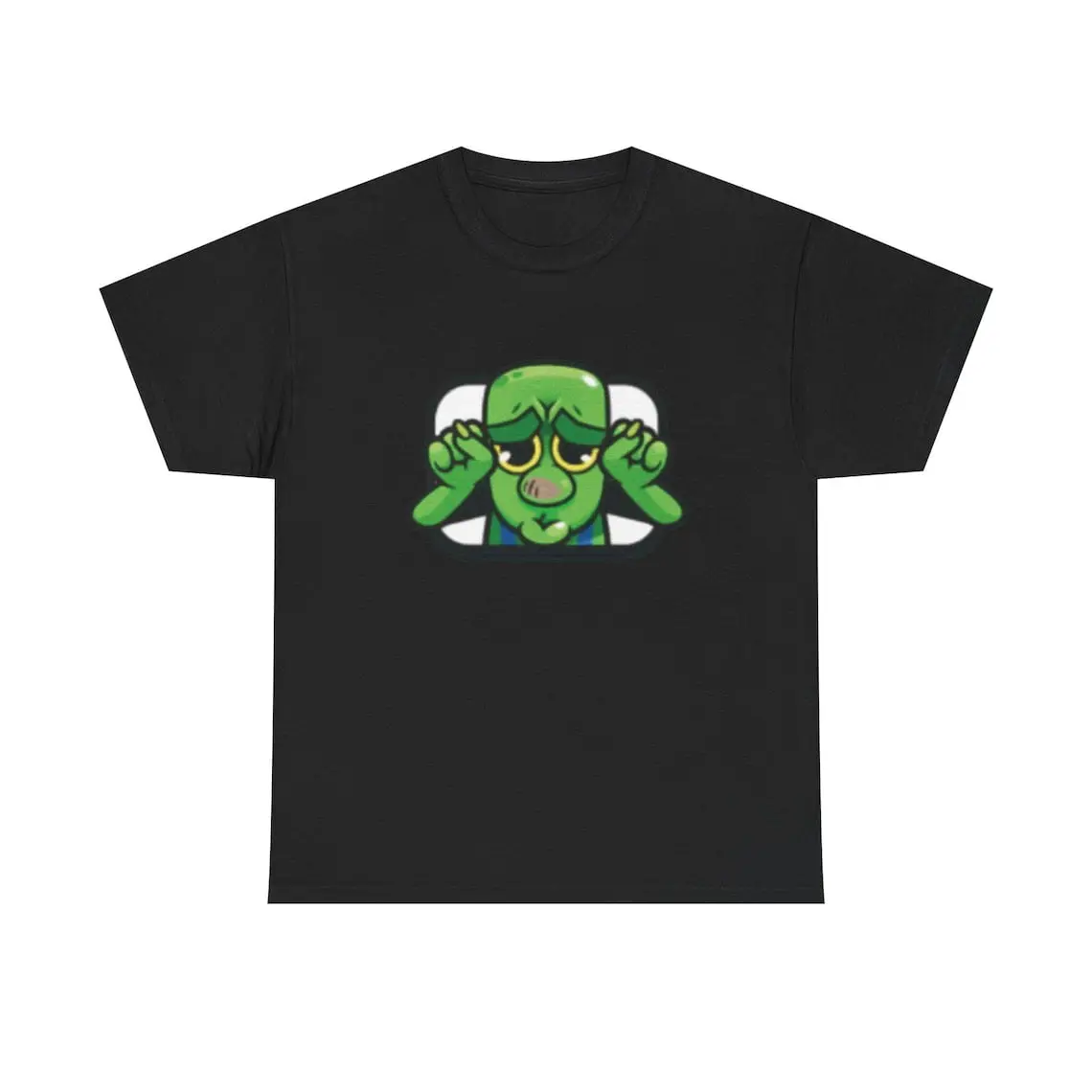 Classic Graphic Shirt for Men - Unisex Shortsleeve Funny Goblin Boo Hoo Emote Digital Print - Soft Cotton Blend Clothes, Polyester, Casual, Cotton-Poly-Spandex, Funny Joke Top, Sleeves, T-Shirt, Tops, Double Needle, Funny Oddly Specific Joke Top