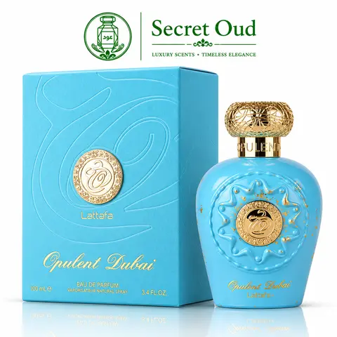 Lattafa Opulent Dubai Unisex EDP 100ml - Aromatic Woody, Floral Fruity, Citrus-Floral Notes Scented Unisex Fragrance, All-Season Suitable Single Item, Aromatic Unisex Fragrance