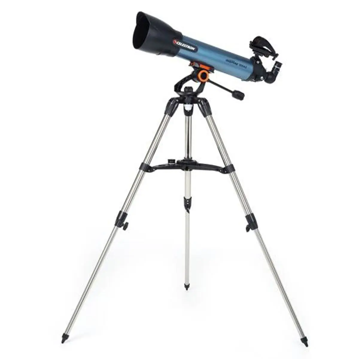 Celestron Inspire 100AZ Refractor Telescope, with Smartphone Adapter, Steel Tripod – School & Educational Office Stationery Supplies, Deep Sky View