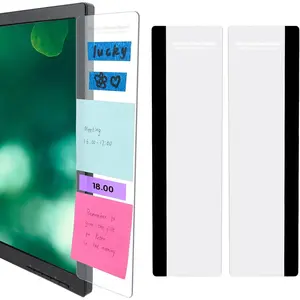 Office Desk Accessories 2 count   Memo Board Message Board Transparent  Side Panel Sticky Note Board Left and Right  Note Board Suitable for Women Work Form  Office
