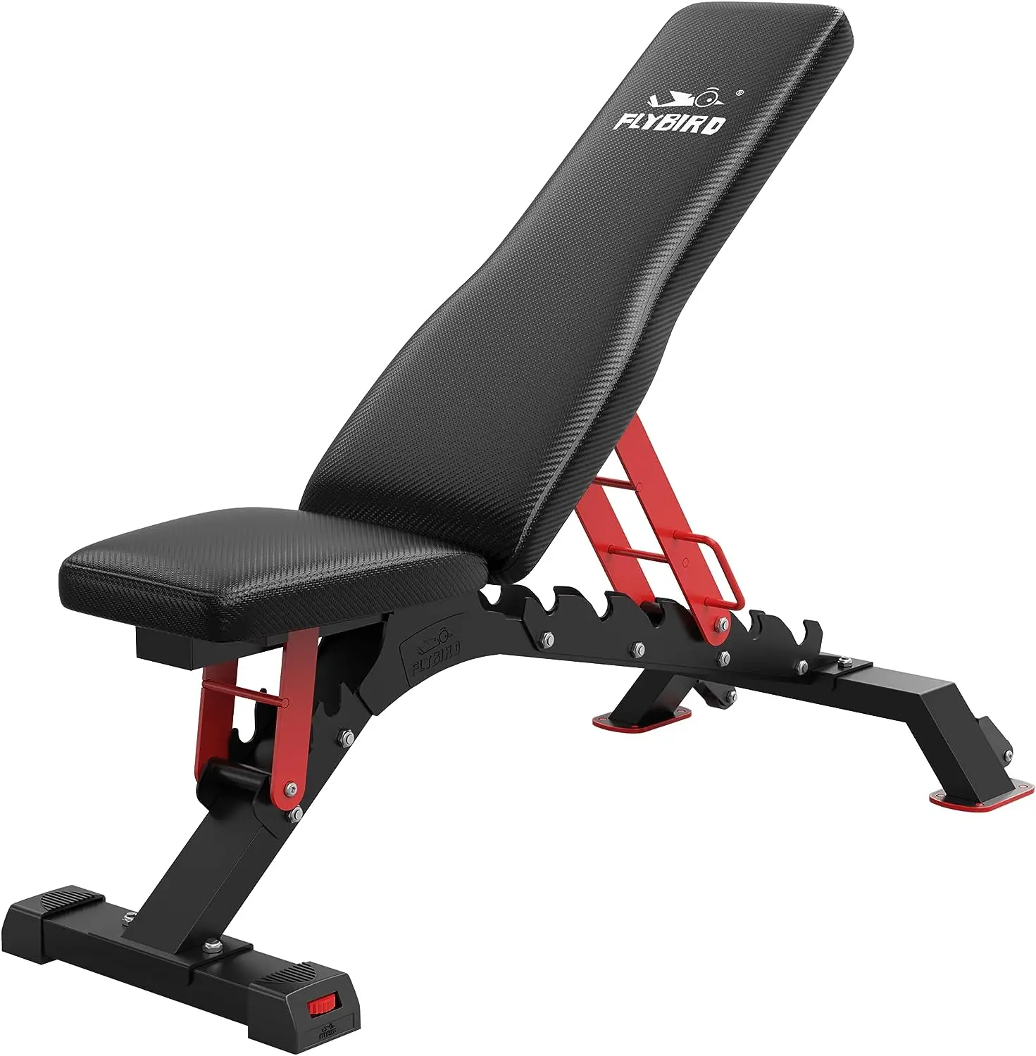 FED Fitness Flybird Series WB7 Weight Bench- 1200LBS Capacity Heavy-Duty Adjustable Gym Training Equipment, Strength Training Barbell Compatible Workout Equipment for Home Use