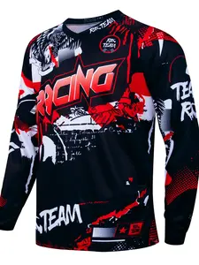 Road sports summer outdoor downhill mountain bike long-sleeved moisture wicking TOP uniform men's cycling shirt Racing Shirt Sports Tops Athletic Tops Sports Apparel