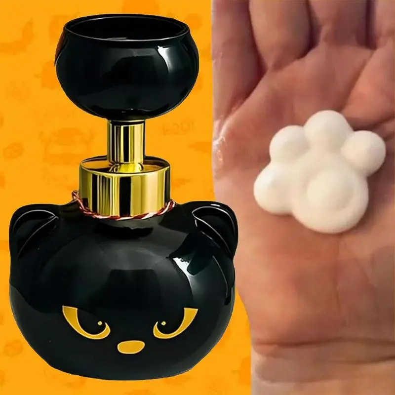 2026 Cat Paw Foam Soap Dispenser Adorable Refillable Foaming Pump Paw-Shaped Foam Fun for Bathroom Kitchen Kids Cat Lovers Holiday Halloween and Christmas Gift 1pc