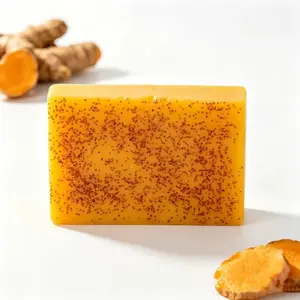 Lemon Turmeric Kojic Skincare Soap, Natural Gentle Face & Body Cleanser, Hydrating Moisturizing Cleansing Soap Bar, Daily Self-Care Essential for All Skin Types, Perfect for Shower & Bath Use