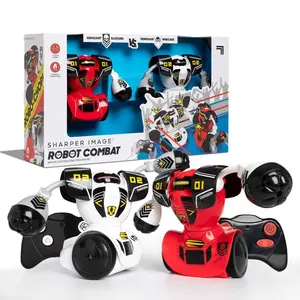 Sharper Image Robot Fighting Set Multiplayer Robots LED Eyes Infrared Remote