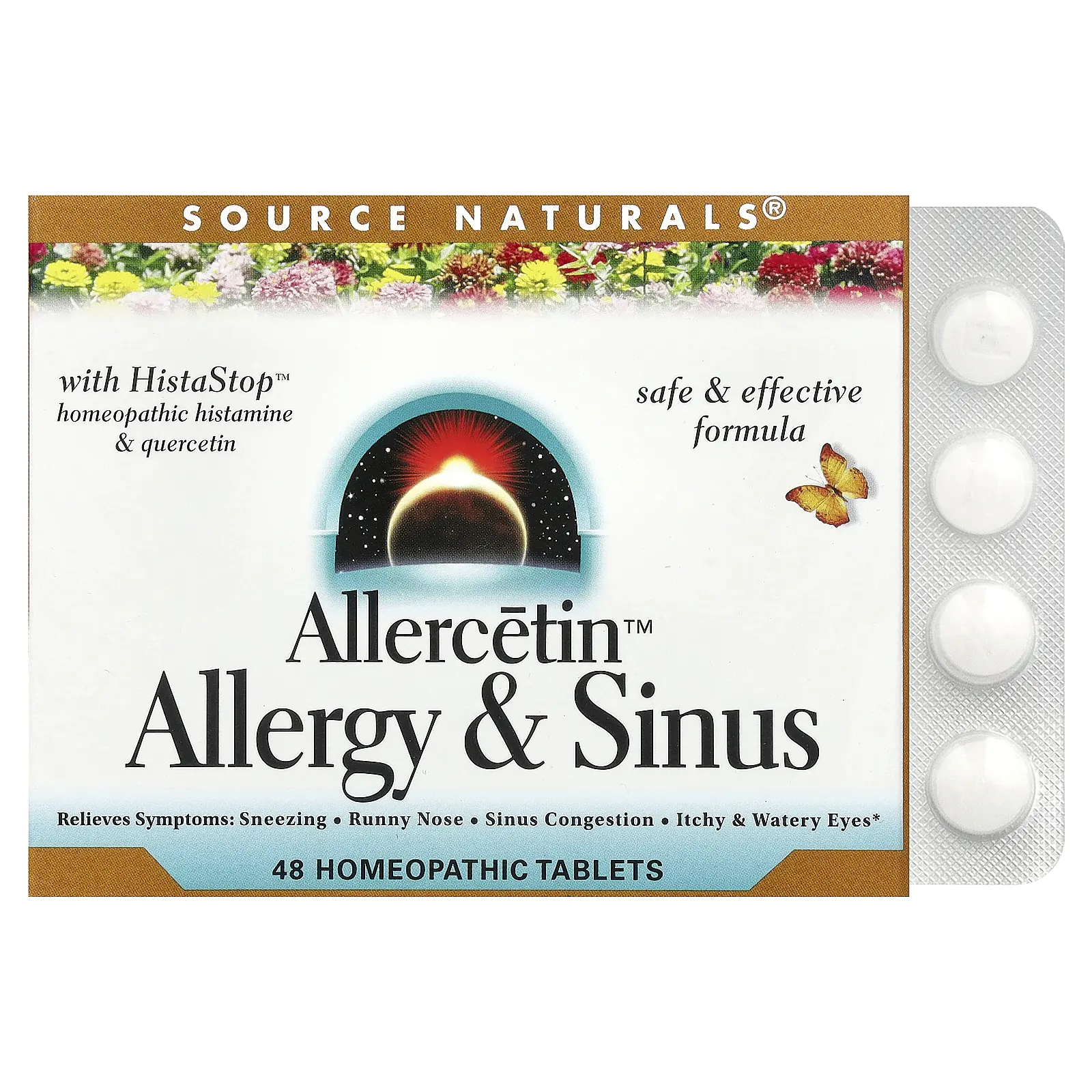 Source Naturals Allercetin™, Allergy & Sinus, 48 Homeopathic Tablets